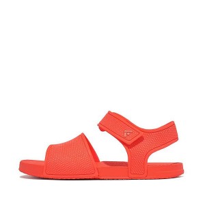 Kids' FitFlop Iqushion Junior Ergonomic Back-Strap Sandals Orange | 054UEVOGA