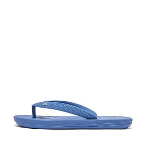 Kids' FitFlop Iqushion Junior Ergonomic Flip Flops Blue | 726VWJLQS