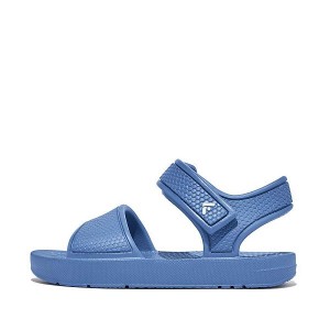 Kids' FitFlop Iqushion Toddler Ergonomic Back-Strap Sandals Blue | 329LSWNOJ