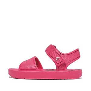 Kids' FitFlop Iqushion Toddler Ergonomic Back-Strap Sandals Pink | 780QSAZNM