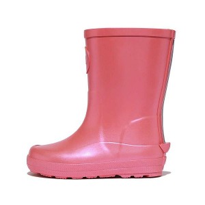 Kids' FitFlop Wonderwelly Toddler Pearlized Ergonomic Waterproof Wellington Rain Boots Coral | 729HWYKUJ