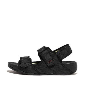 Men's FitFlop Gogh-Moc Adjustable Water Resistant Back-Strap Sandals Black | 048LVFNPZ