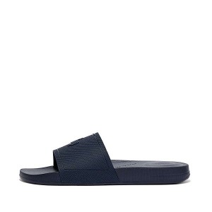 Men's FitFlop Iqushion Pool Slides Navy | 108HWAMCY