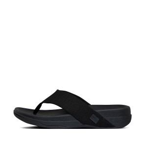 Men's FitFlop Surfer Toe-Post Sandals Black | 819GLAKZX