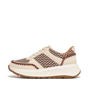 Women's FitFlop F-Mode E01 Suede Flatform Sneakers Brown | 952UHOQVZ