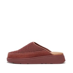 Women's FitFlop Gen-Ff E01 Crochet Mules Brown | 623OZHMIW