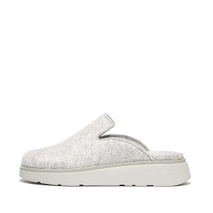 Women's FitFlop Gen-Ff E01 Felt Mules Grey | 804KCBPZT