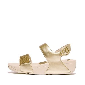 Women's FitFlop Lulu Opul Back-Strap Sandals Beige / Olive / Gold | 248SLQNHP