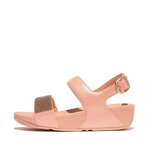 Women's FitFlop Lulu Opul Back-Strap Sandals Coral / Gold | 263ZFPQNL