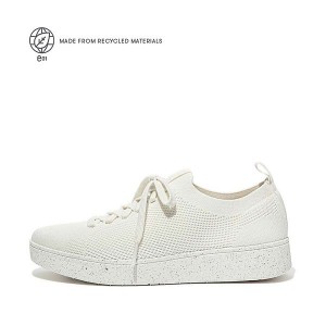 Women's FitFlop Rally E01 Multi Knit Sneakers Cream | 274MNXYGP