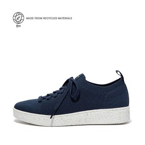 Women's FitFlop Rally E01 Multi Knit Sneakers Navy | 301DTNEXV