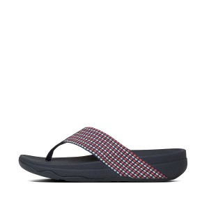 Women's FitFlop Surfa Toe-Post Sandals Navy | 649ANPSXB