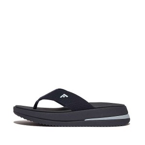 Women's FitFlop Surff Sports Webbing Toe-Post Sandals Navy | 475JIAEBS