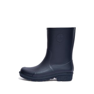 Women's FitFlop Wonderwelly Short Rain Boots Navy | 621YROJZC