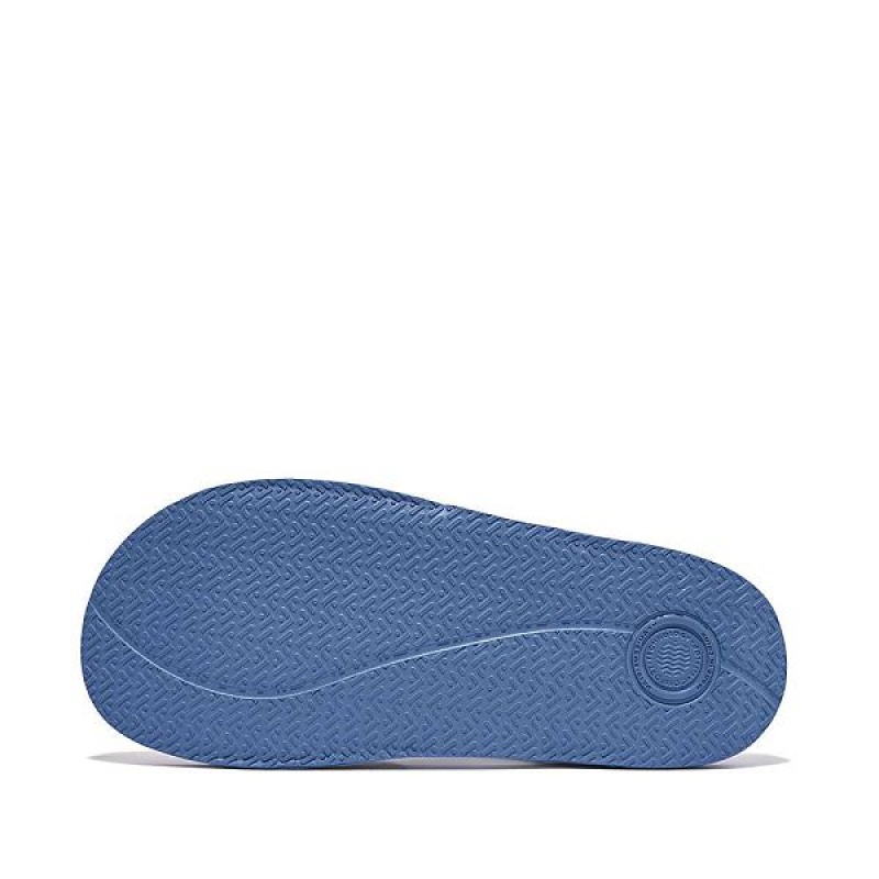 Kids' FitFlop Iqushion Junior Ergonomic Back-Strap Sandals Blue | 451RTEFNP