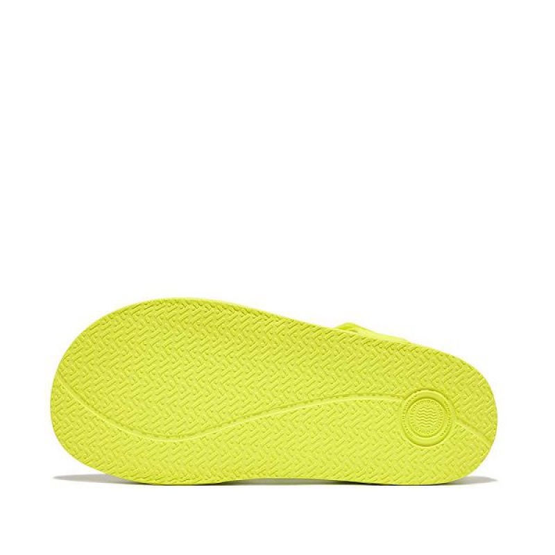 Kids' FitFlop Iqushion Junior Ergonomic Back-Strap Sandals Yellow | 371GUWNIK