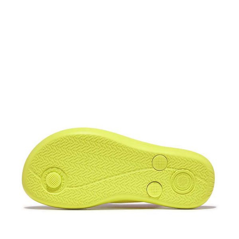 Kids' FitFlop Iqushion Junior Ergonomic Flip Flops Yellow | 805CMOBSH