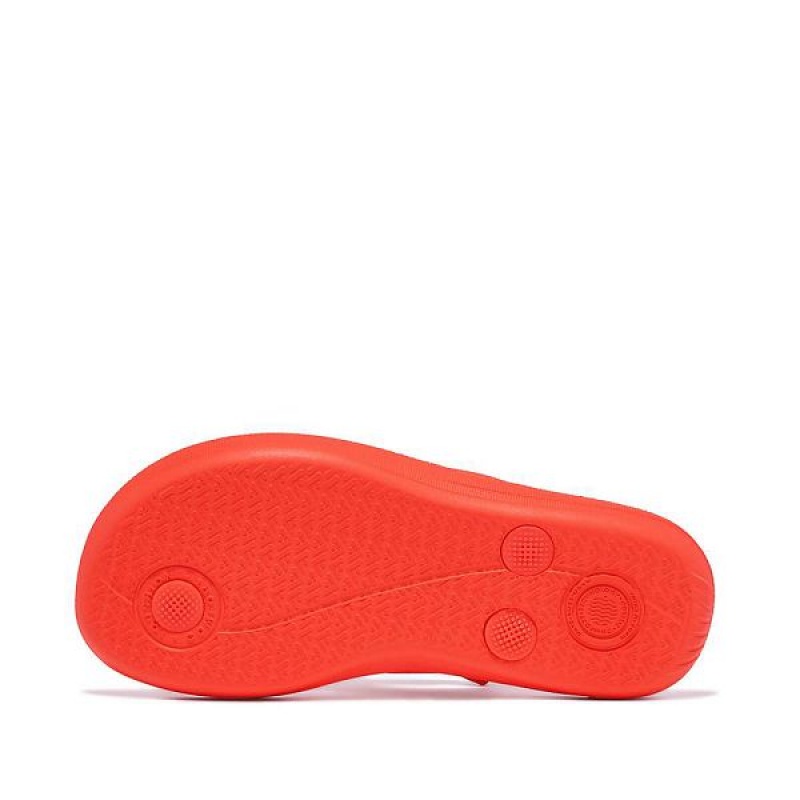 Kids' FitFlop Iqushion Junior Ergonomic Flip Flops Orange | 518FKREQT