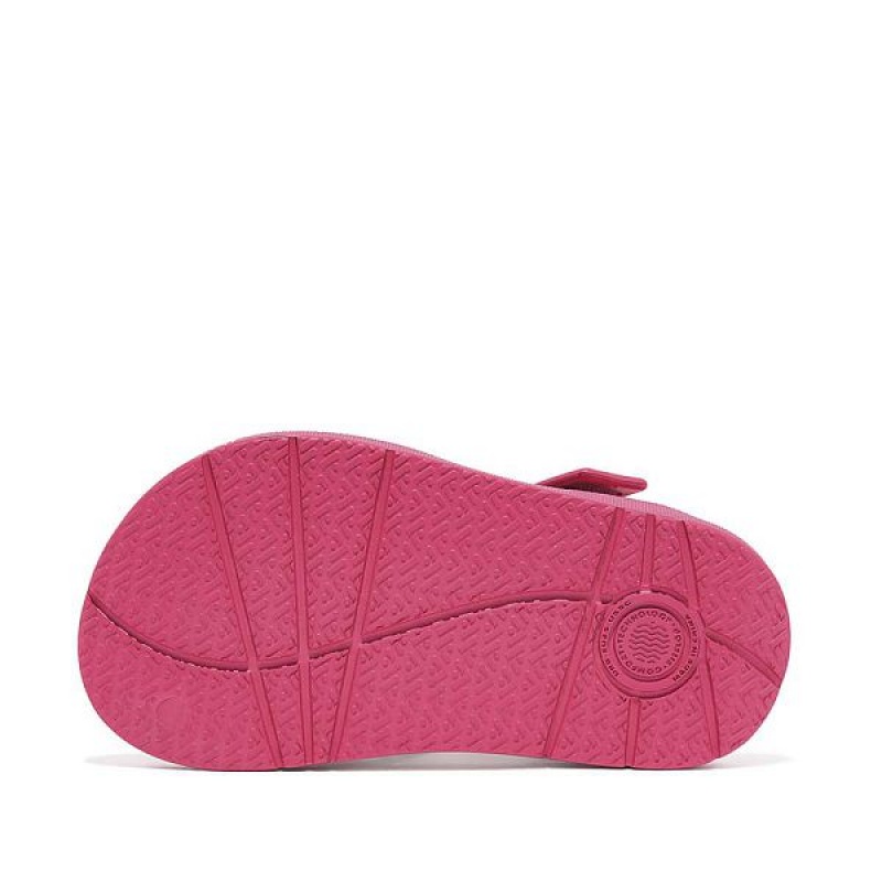 Kids' FitFlop Iqushion Toddler Ergonomic Back-Strap Sandals Pink | 780QSAZNM