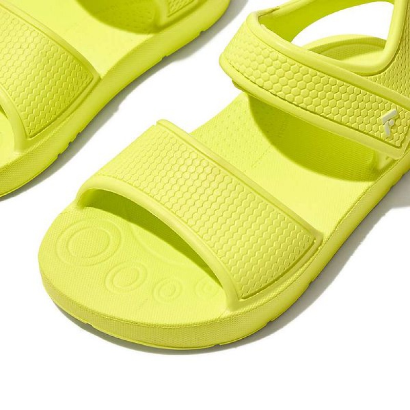 Kids' FitFlop Iqushion Toddler Ergonomic Back-Strap Sandals Yellow | 562DKRVWJ