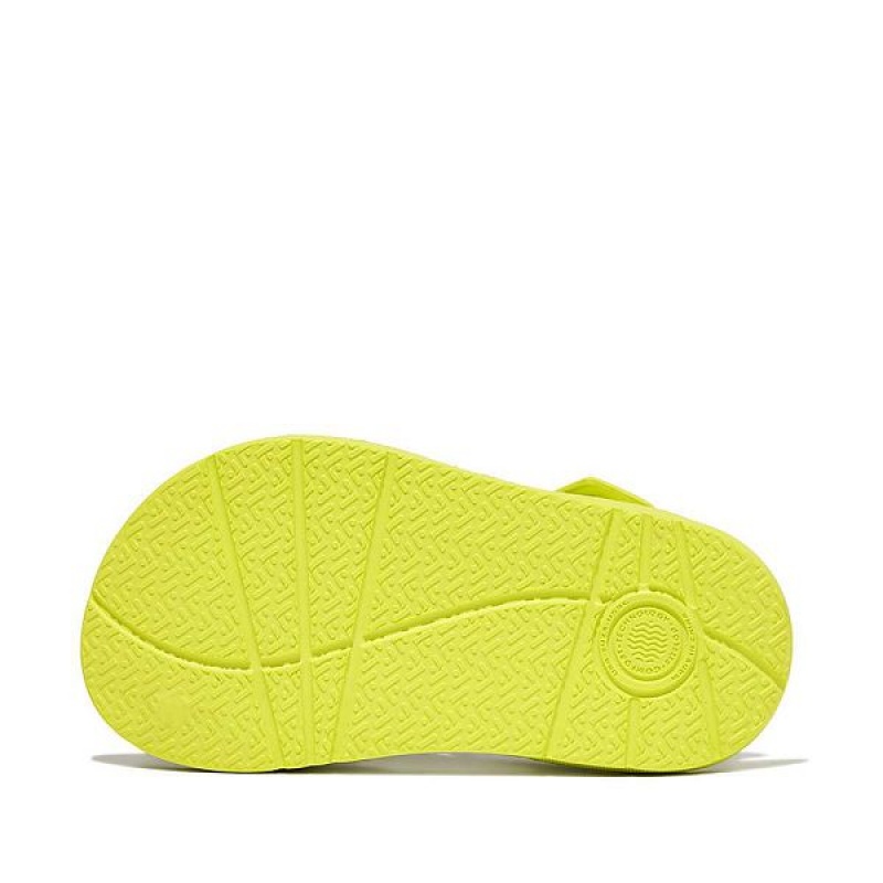 Kids' FitFlop Iqushion Toddler Ergonomic Back-Strap Sandals Yellow | 562DKRVWJ