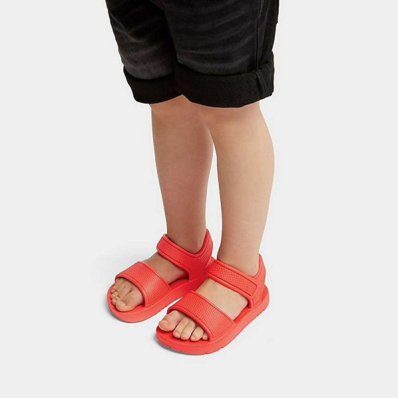 Kids' FitFlop Iqushion Toddler Ergonomic Back-Strap Sandals Orange | 429JCHXNB