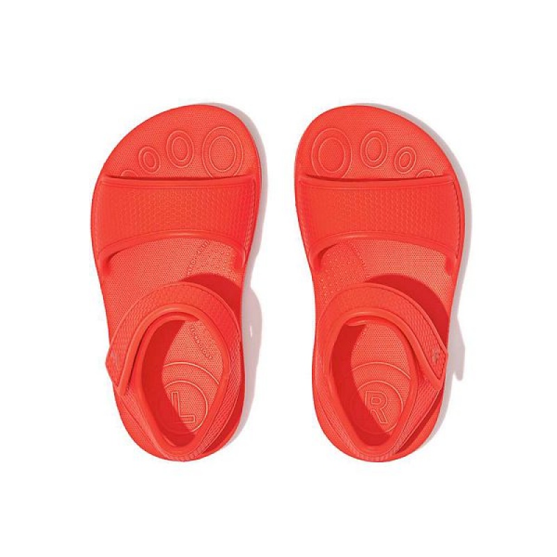 Kids' FitFlop Iqushion Toddler Ergonomic Back-Strap Sandals Orange | 429JCHXNB