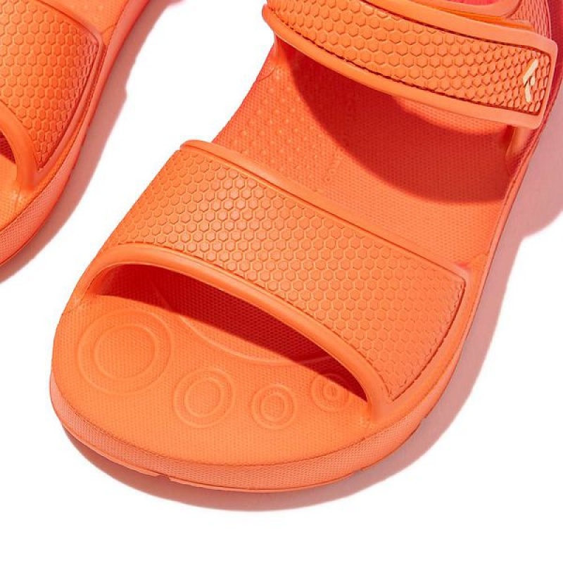 Kids' FitFlop Iqushion Toddler Ombre Ergonomic Back-Strap Sandals Red / Coral | 014NQKITF