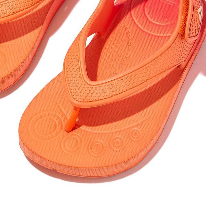 Kids' FitFlop Iqushion Toddler Ombre Ergonomic Back-Strap Flip Flops Red / Coral | 472LVHEUI