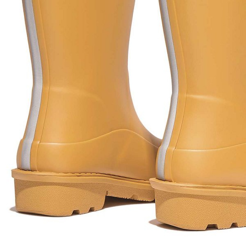 Kids' FitFlop Wonderwelly Junior Ergonomic Wellington Rain Boots Yellow | 940FGUAYI