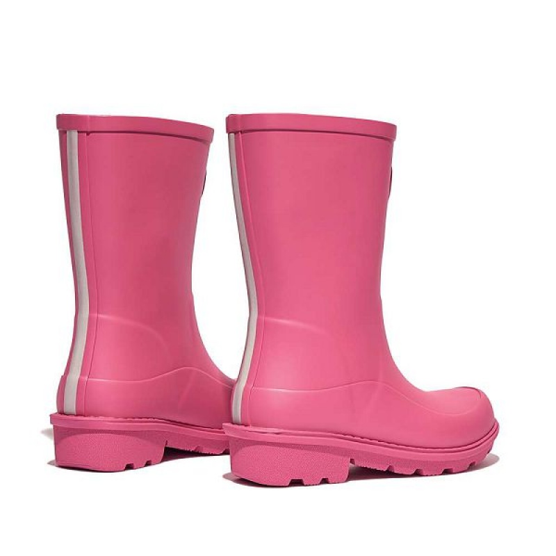 Kids' FitFlop Wonderwelly Junior Ergonomic Wellington Rain Boots Pink | 706RFCASL