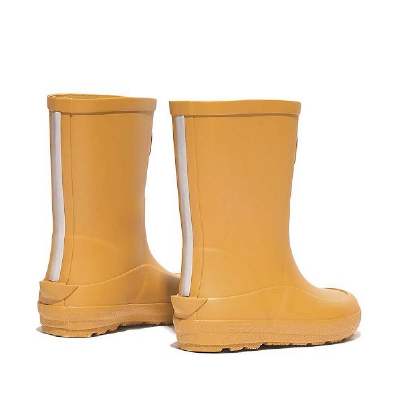 Kids' FitFlop Wonderwelly Toddler Ergonomic Rain Boots Yellow | 074UADREI