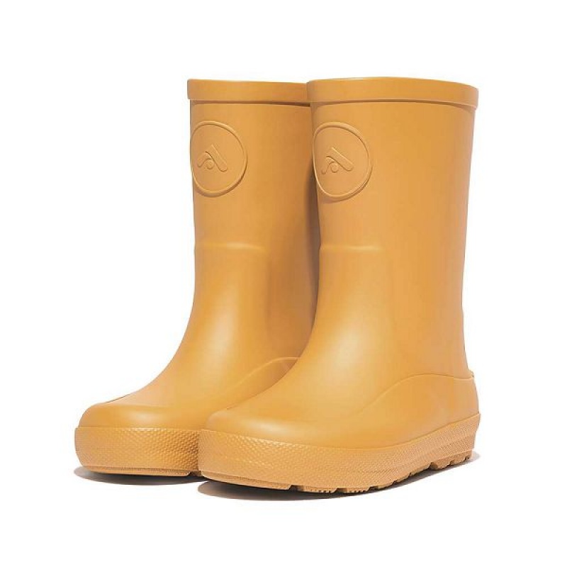 Kids' FitFlop Wonderwelly Toddler Ergonomic Rain Boots Yellow | 074UADREI