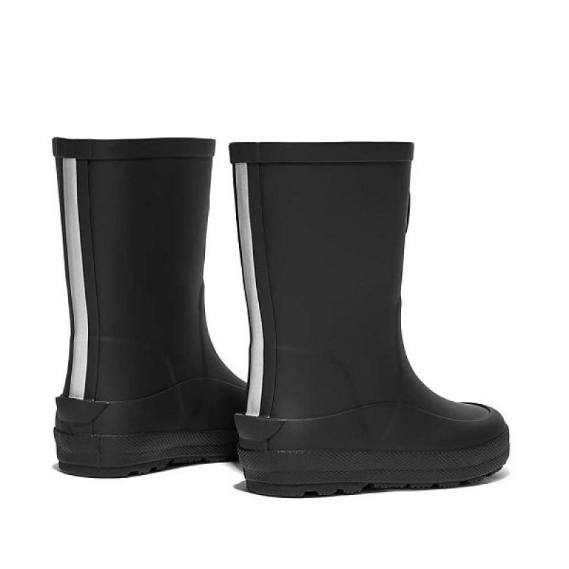 Kids' FitFlop Wonderwelly Toddler Ergonomic Rain Boots Black | 159QXUWIG