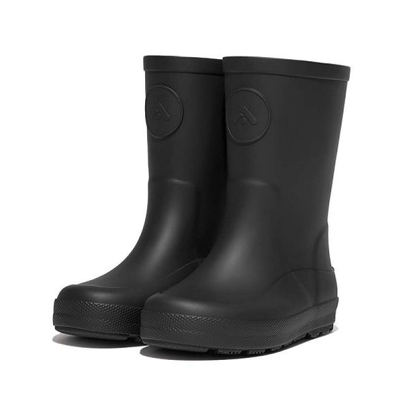 Kids' FitFlop Wonderwelly Toddler Ergonomic Rain Boots Black | 159QXUWIG