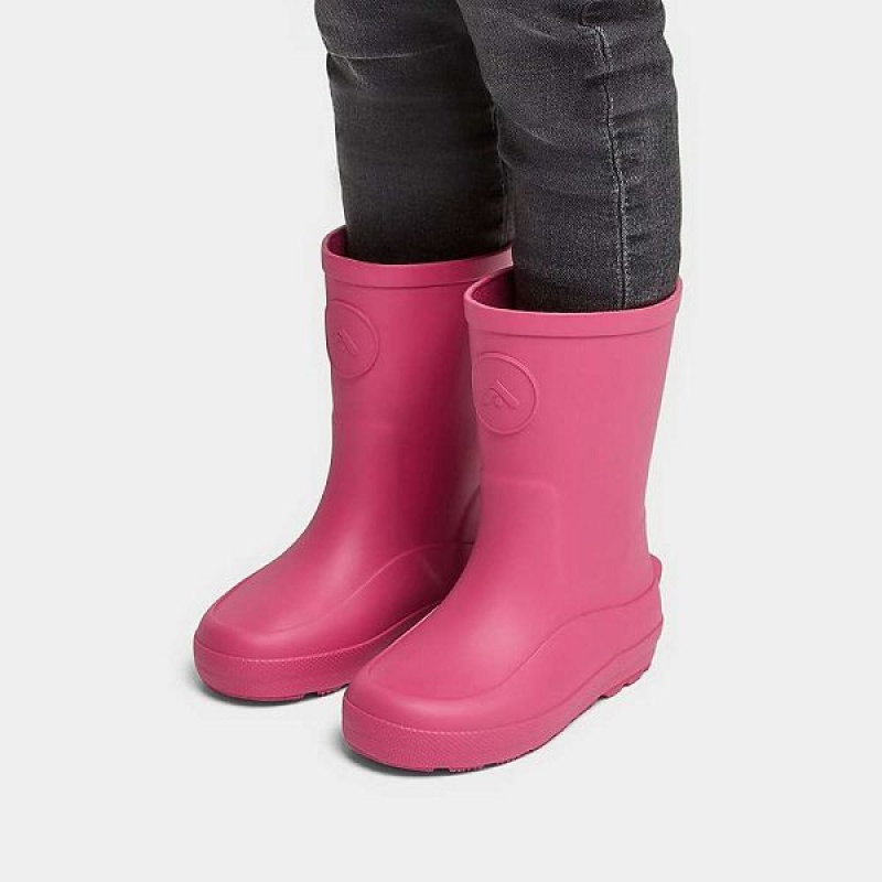 Kids' FitFlop Wonderwelly Toddler Ergonomic Rain Boots Pink | 046IPHGCB