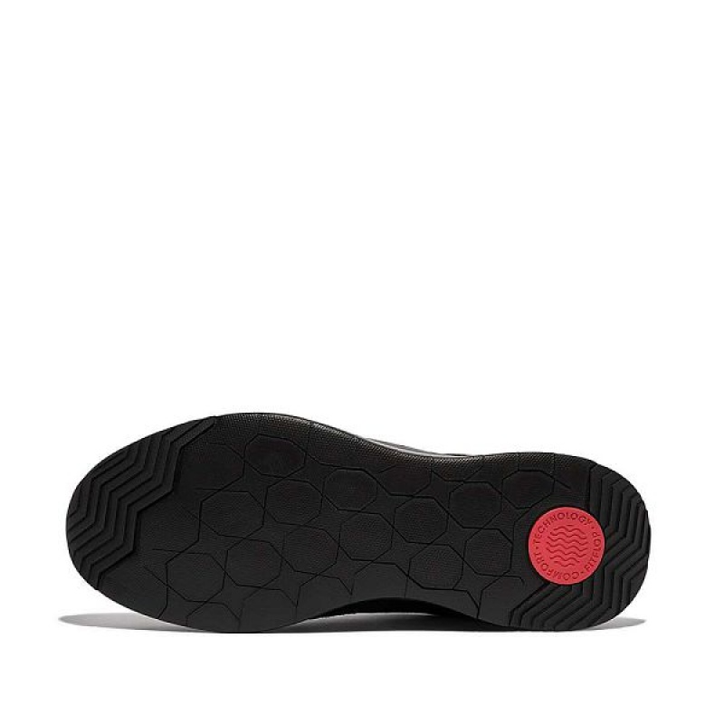 Men's FitFlop Anatomiflex Material Mix Panel Sneakers Black | 201MFKBQP