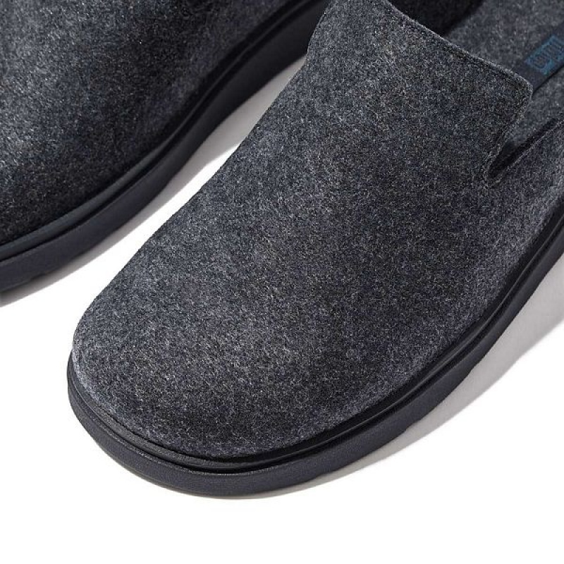 Men's FitFlop Gen-Ff E01 Felt Mules Navy | 517NUGRSH