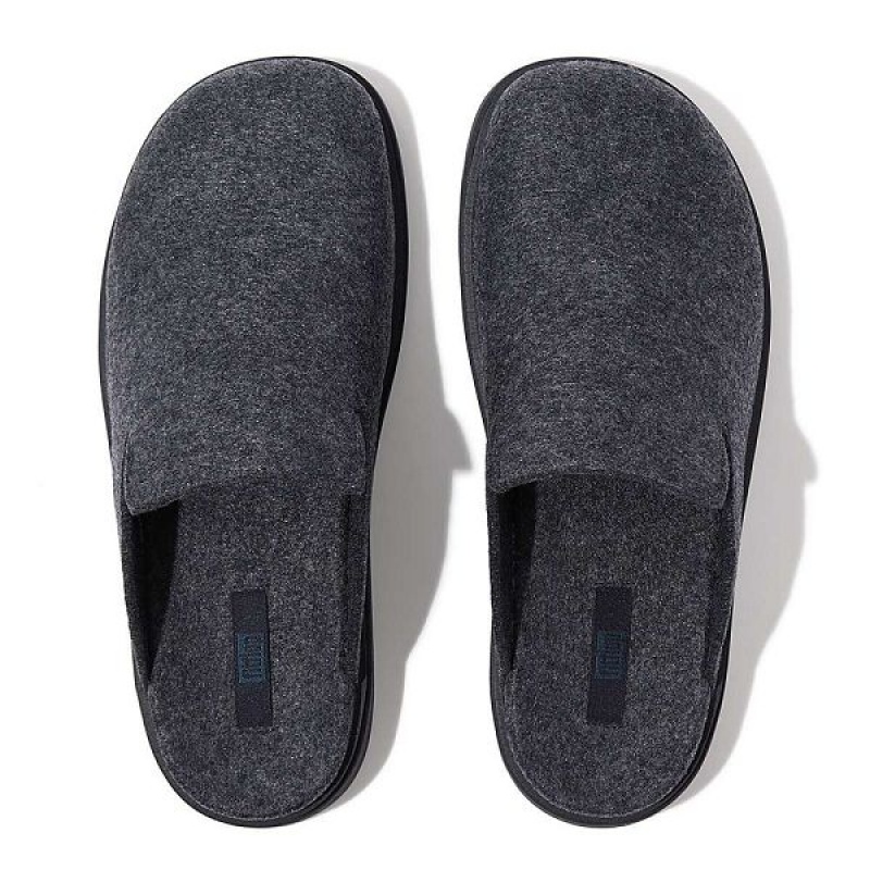 Men's FitFlop Gen-Ff E01 Felt Mules Navy | 517NUGRSH