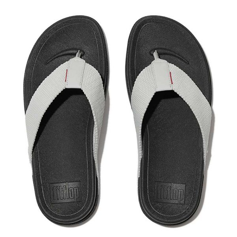 Men's FitFlop Surfer Toe-Post Sandals Grey | 893LTCEXV