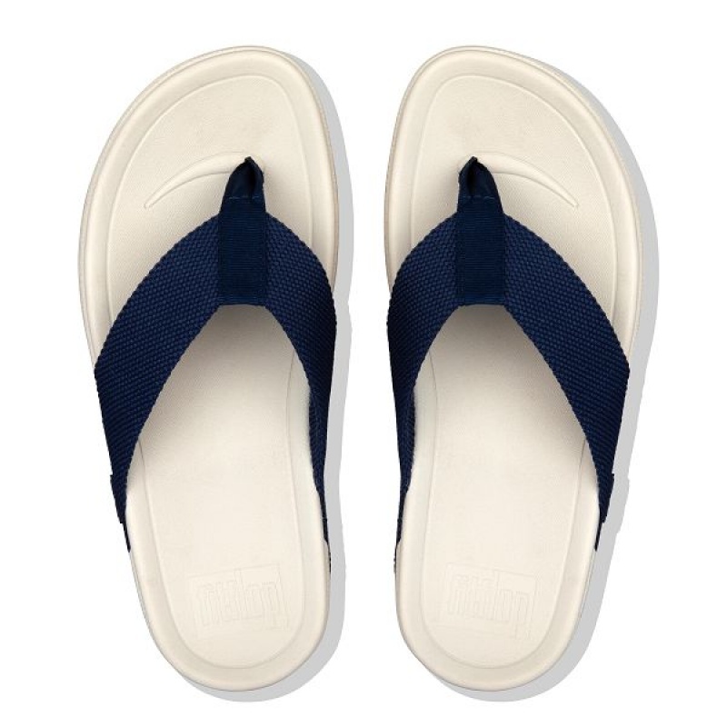 Men's FitFlop Surfer Toe-Post Sandals Navy | 275EOMYRU