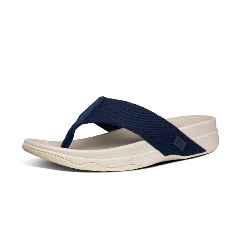 Men's FitFlop Surfer Toe-Post Sandals Navy | 275EOMYRU