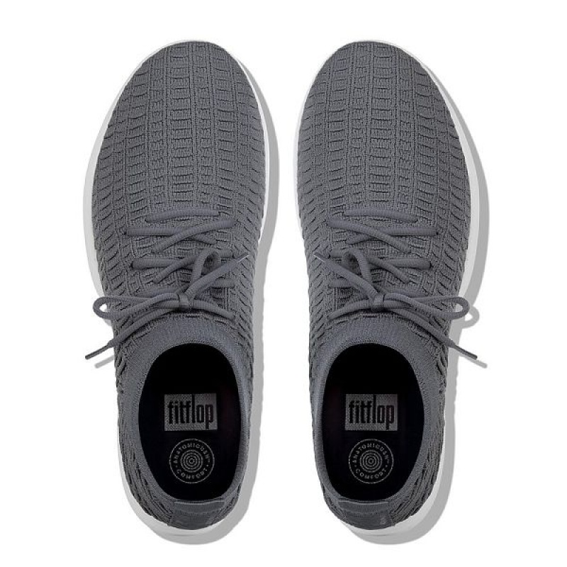 Men's FitFlop Uberknit Slip On High Top Sneakers Dark Grey | 879QZMRVP