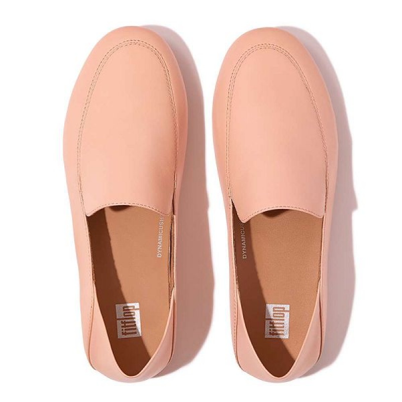 Women's FitFlop Allegro Crush Back Leather Loafers Loafers Coral | 027EYHZPA