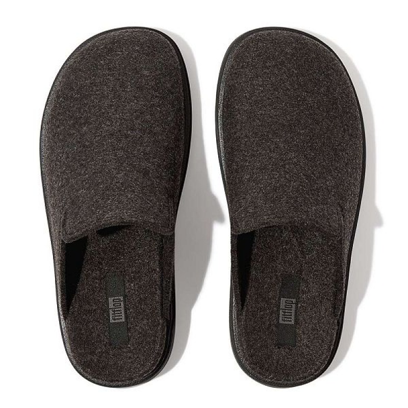 Women's FitFlop Gen-Ff E01 Felt Mules Black | 570UANWMG