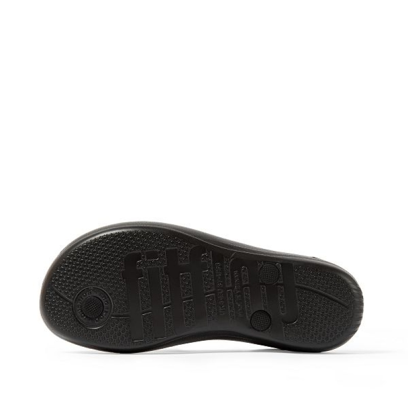 Women's FitFlop Iqushion Ergonomic Flip Flops Black | 735LQHKZN