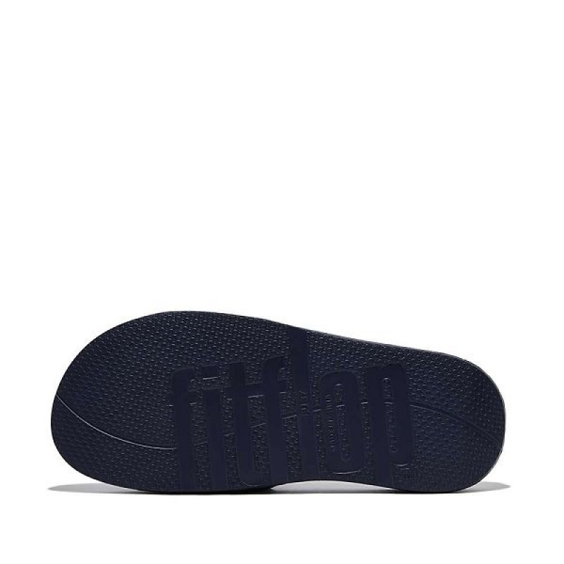 Women's FitFlop Iqushion Pool Slides Navy | 279DFEIMG