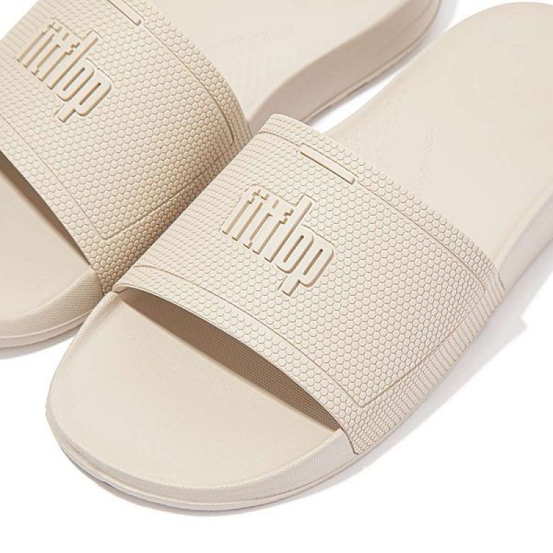 Women's FitFlop Iqushion Pool Slides White | 618TJHYZK