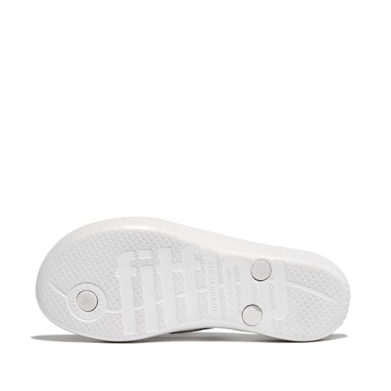 Women's FitFlop Iqushion Sparkle Ergonomic Flip Flops White | 243SMBDAV