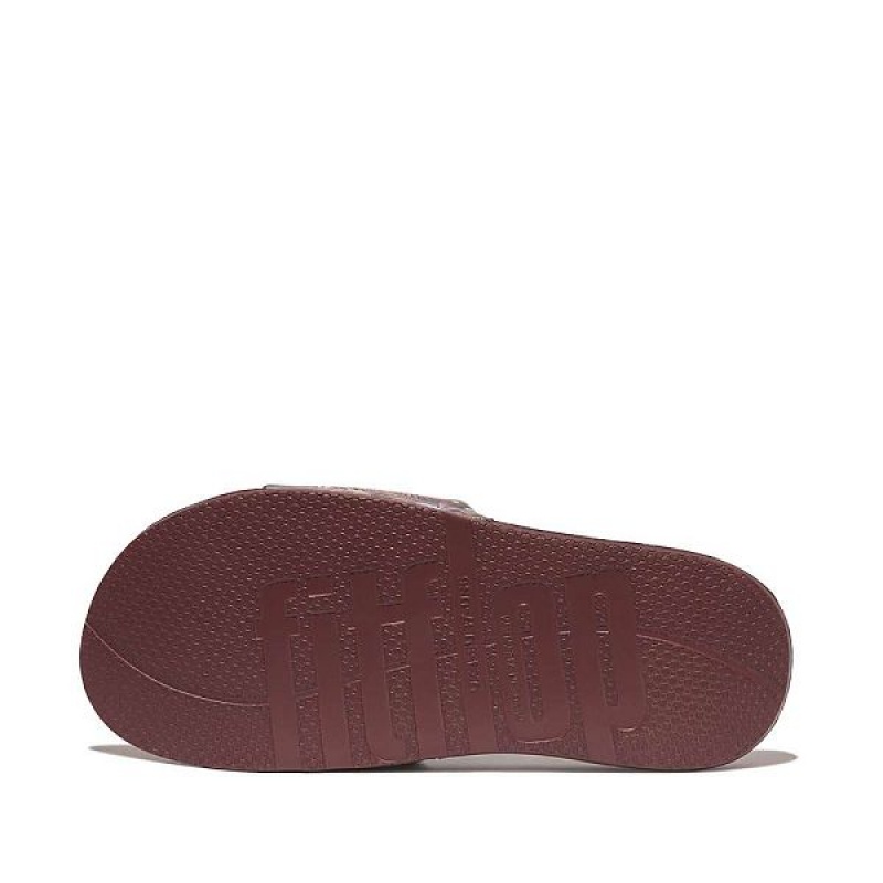 Women's FitFlop Iqushion X Jim Thompson Limited Edition Slides Brown | 062DHYQGE